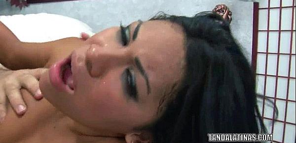  Latina MILF Cassandra Cruz is getting her pussy pounded